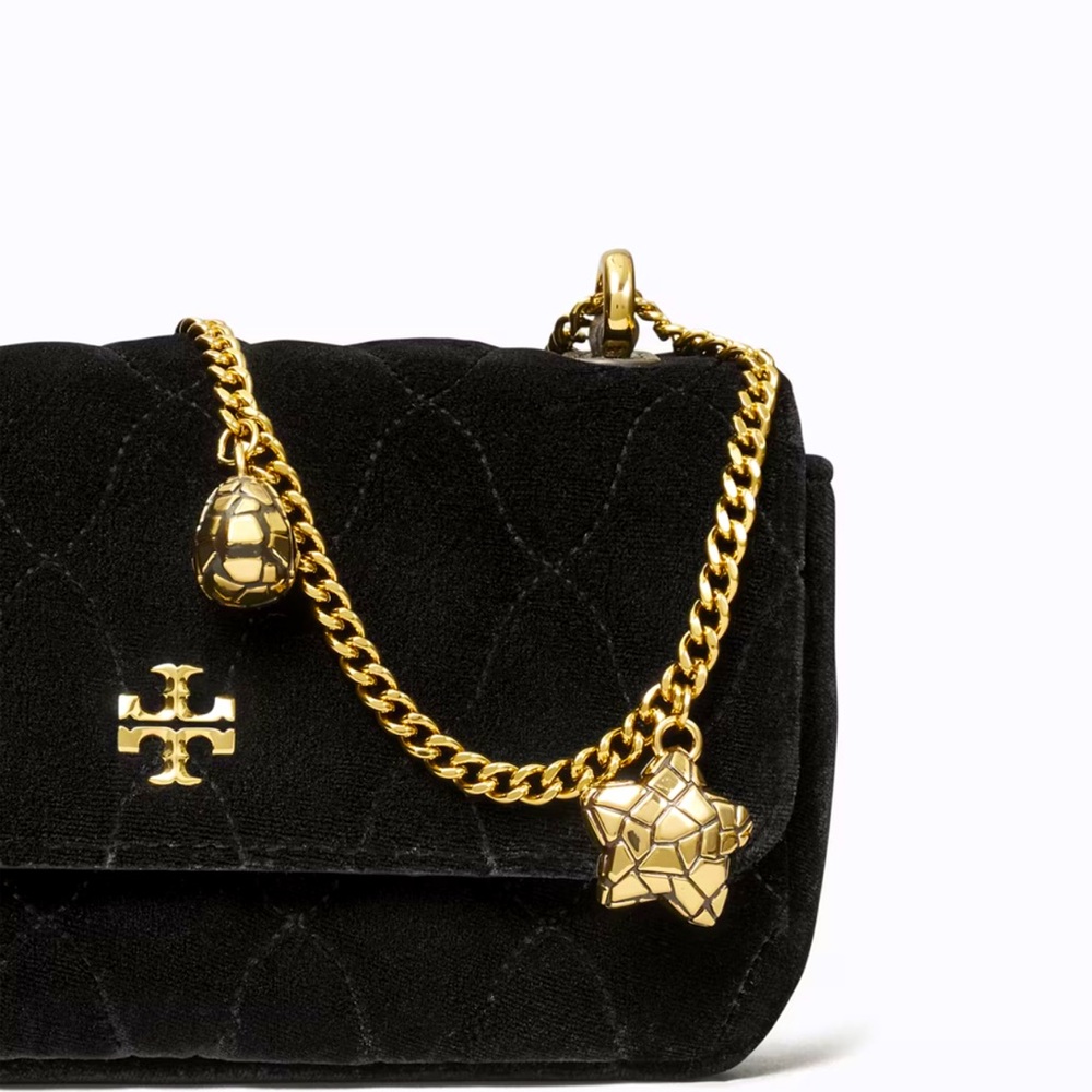 KIRA VELVET MINI FLAP BAG